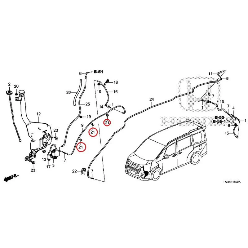 [NEW] JDM HONDA STEP WGN SPADA RP5 2020 Windshield Washer GENUINE OEM - Image 22