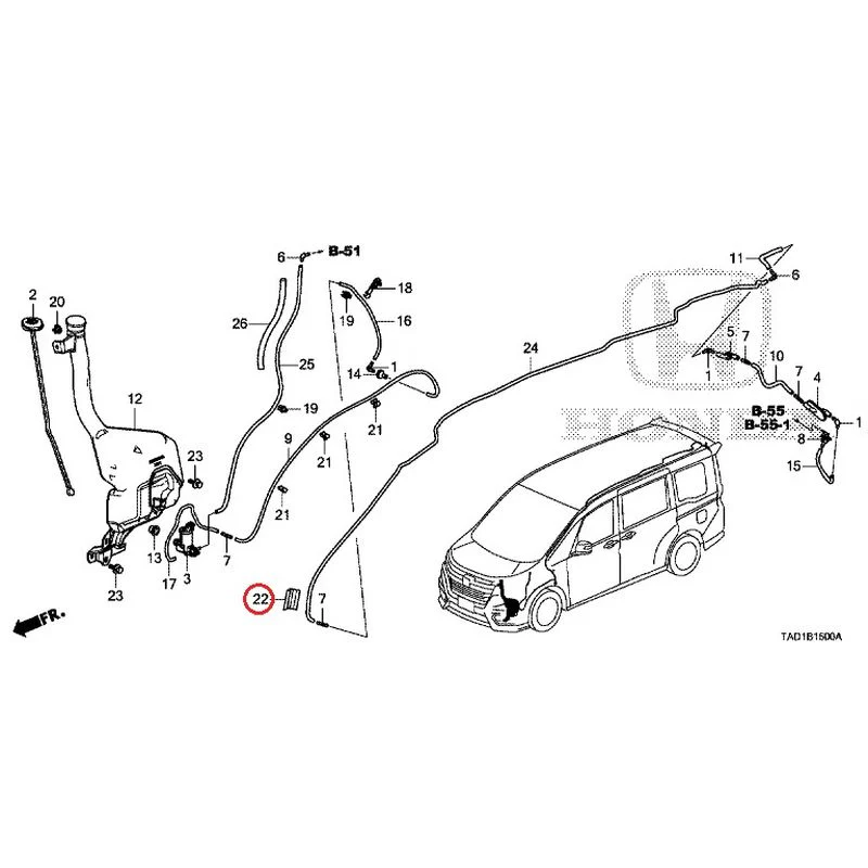 [NEW] JDM HONDA STEP WGN SPADA RP5 2020 Windshield Washer GENUINE OEM - Image 23