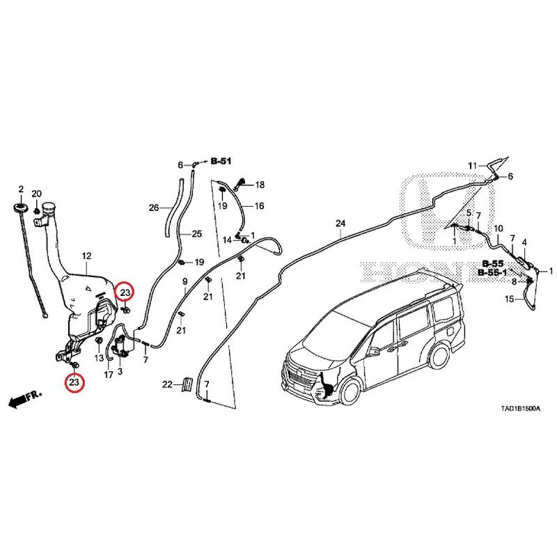 [NEW] JDM HONDA STEP WGN SPADA RP5 2020 Windshield Washer GENUINE OEM - Image 24