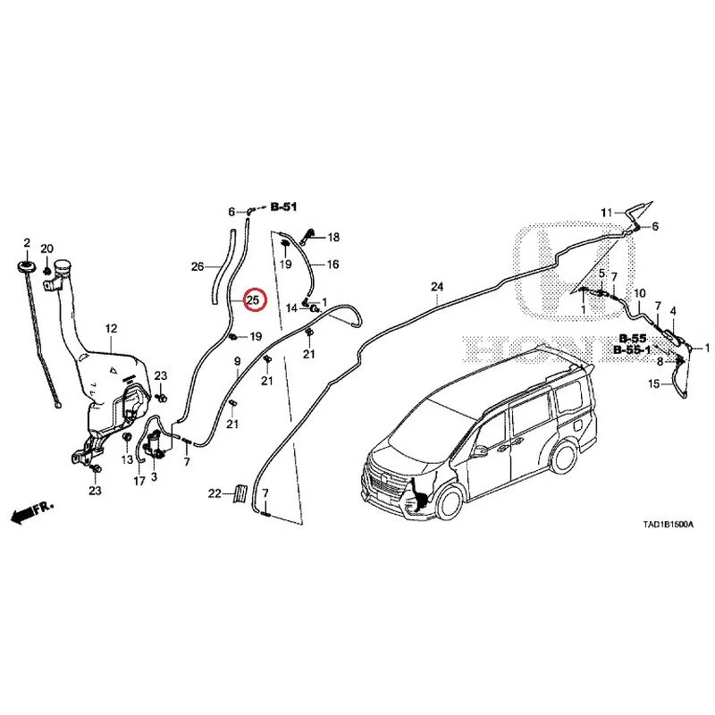 [NEW] JDM HONDA STEP WGN SPADA RP5 2020 Windshield Washer GENUINE OEM - Image 26