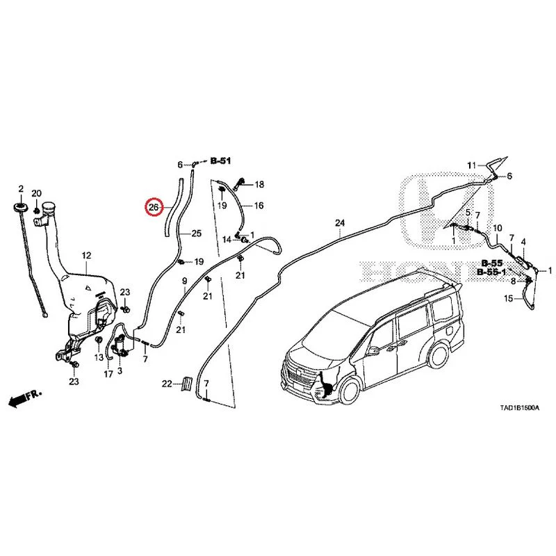 [NEW] JDM HONDA STEP WGN SPADA RP5 2020 Windshield Washer GENUINE OEM - Image 27