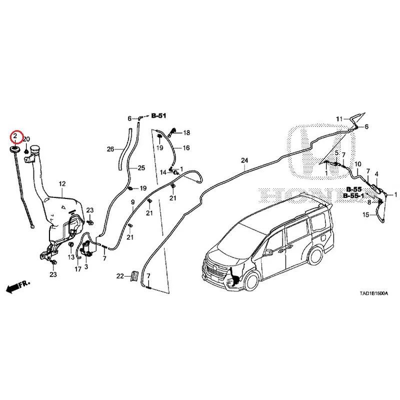 [NEW] JDM HONDA STEP WGN SPADA RP5 2020 Windshield Washer GENUINE OEM - Image 3