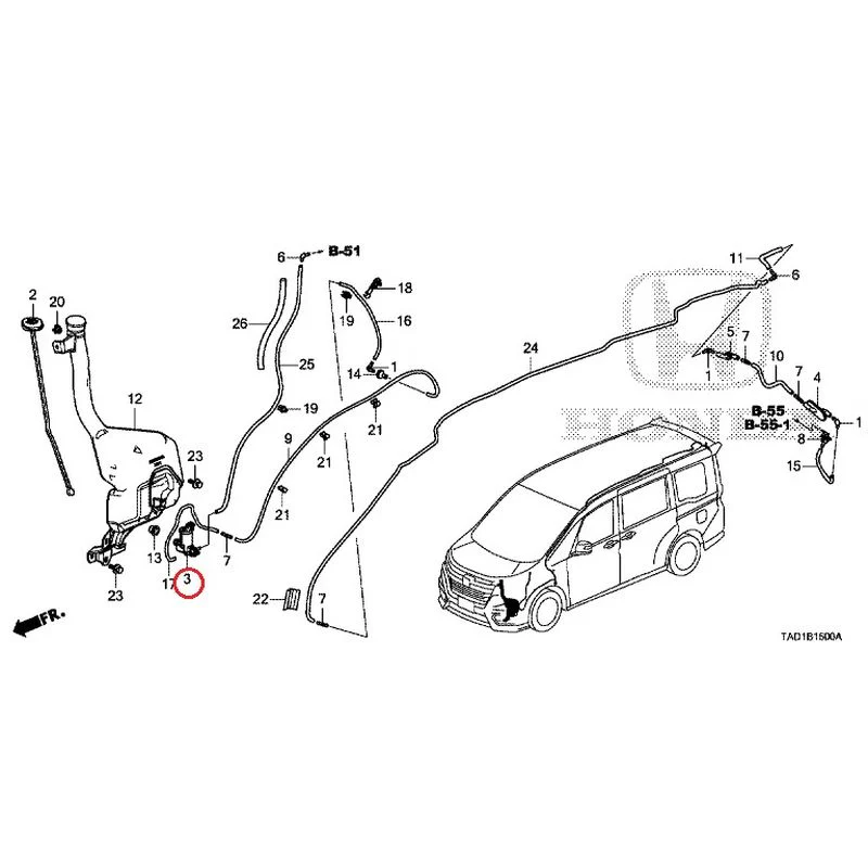 [NEW] JDM HONDA STEP WGN SPADA RP5 2020 Windshield Washer GENUINE OEM - Image 4