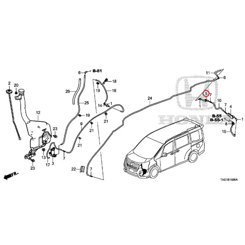 [NEW] JDM HONDA STEP WGN SPADA RP5 2020 Windshield Washer GENUINE OEM - Image 6