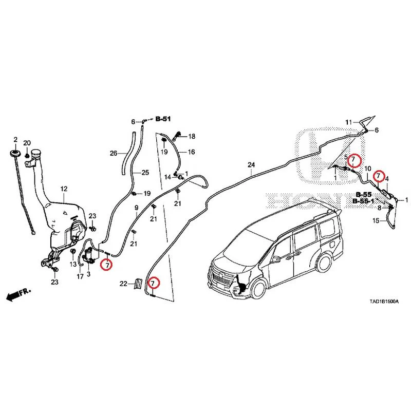 [NEW] JDM HONDA STEP WGN SPADA RP5 2020 Windshield Washer GENUINE OEM - Image 8