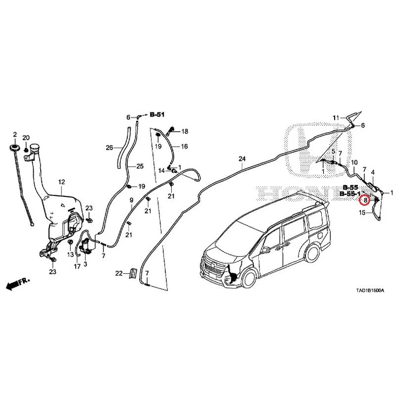 [NEW] JDM HONDA STEP WGN SPADA RP5 2020 Windshield Washer GENUINE OEM - Image 9