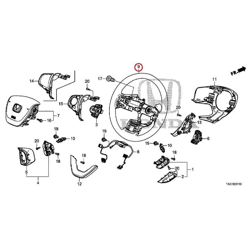 [NEW] JDM HONDA STEP WGN SPADA RP5 2020 Steering Wheel (SRS) GENUINE OEM - Image 10