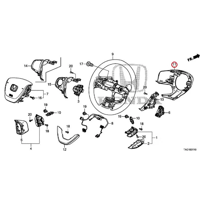 [NEW] JDM HONDA STEP WGN SPADA RP5 2020 Steering Wheel (SRS) GENUINE OEM - Image 12