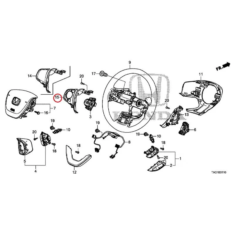 [NEW] JDM HONDA STEP WGN SPADA RP5 2020 Steering Wheel (SRS) GENUINE OEM - Image 15