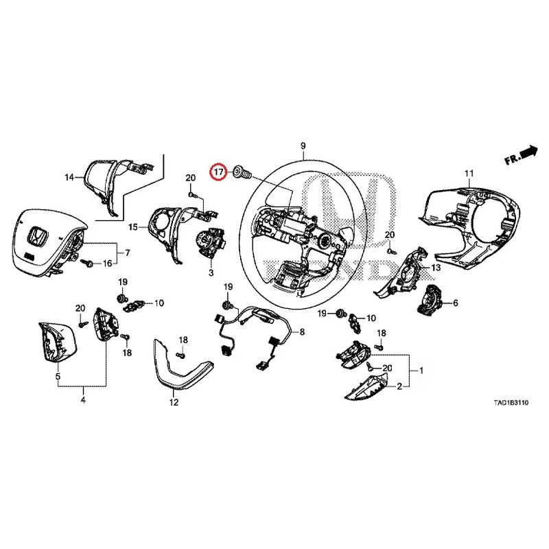 [NEW] JDM HONDA STEP WGN SPADA RP5 2020 Steering Wheel (SRS) GENUINE OEM - Image 17
