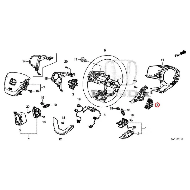 [NEW] JDM HONDA STEP WGN SPADA RP5 2020 Steering Wheel (SRS) GENUINE OEM - Image 7