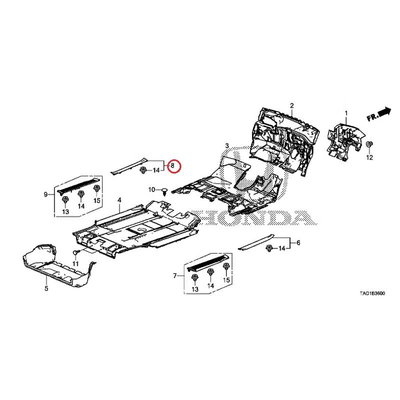 [NEW] JDM HONDA STEP WGN SPADA RP5 2020 Floor Mat GENUINE OEM - Image 10
