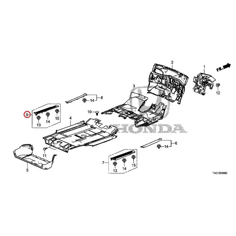 [NEW] JDM HONDA STEP WGN SPADA RP5 2020 Floor Mat GENUINE OEM - Image 11