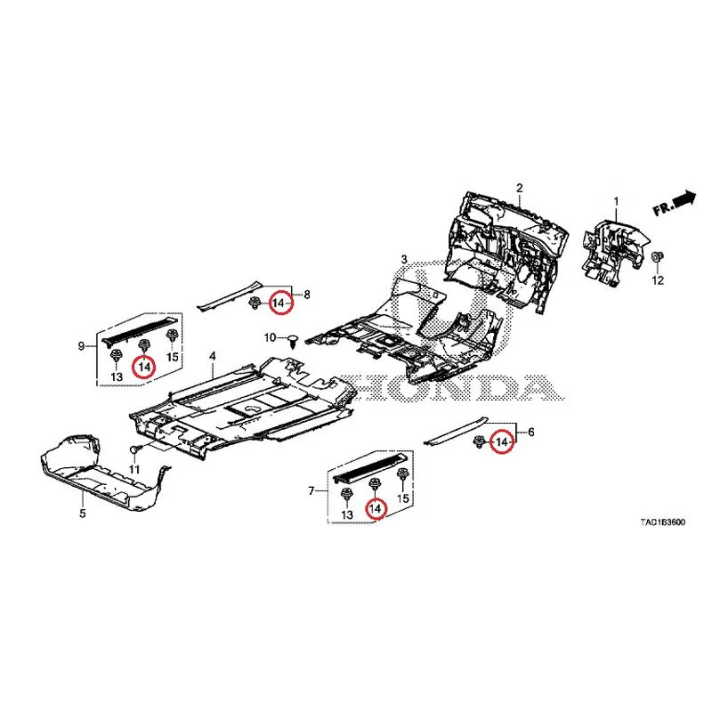 [NEW] JDM HONDA STEP WGN SPADA RP5 2020 Floor Mat GENUINE OEM - Image 16