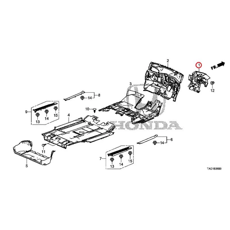[NEW] JDM HONDA STEP WGN SPADA RP5 2020 Floor Mat GENUINE OEM - Image 2