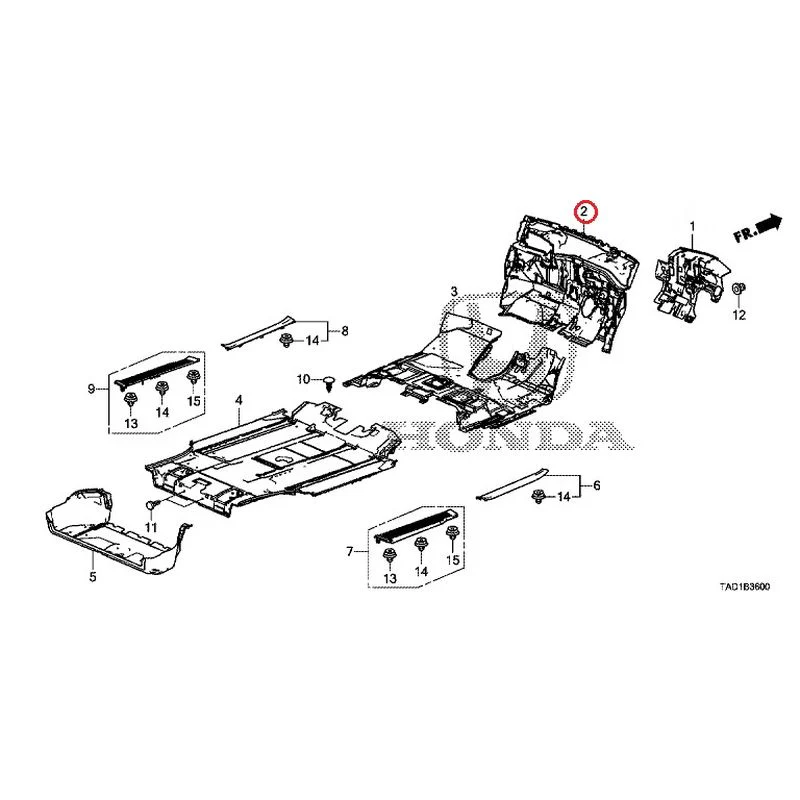 [NEW] JDM HONDA STEP WGN SPADA RP5 2020 Floor Mat GENUINE OEM - Image 3