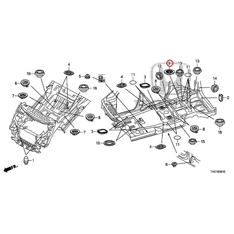 [NEW] JDM HONDA STEP WGN SPADA RP5 2020 Grommets (Front) GENUINE OEM - Image 10
