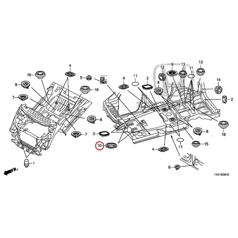 [NEW] JDM HONDA STEP WGN SPADA RP5 2020 Grommets (Front) GENUINE OEM - Image 11