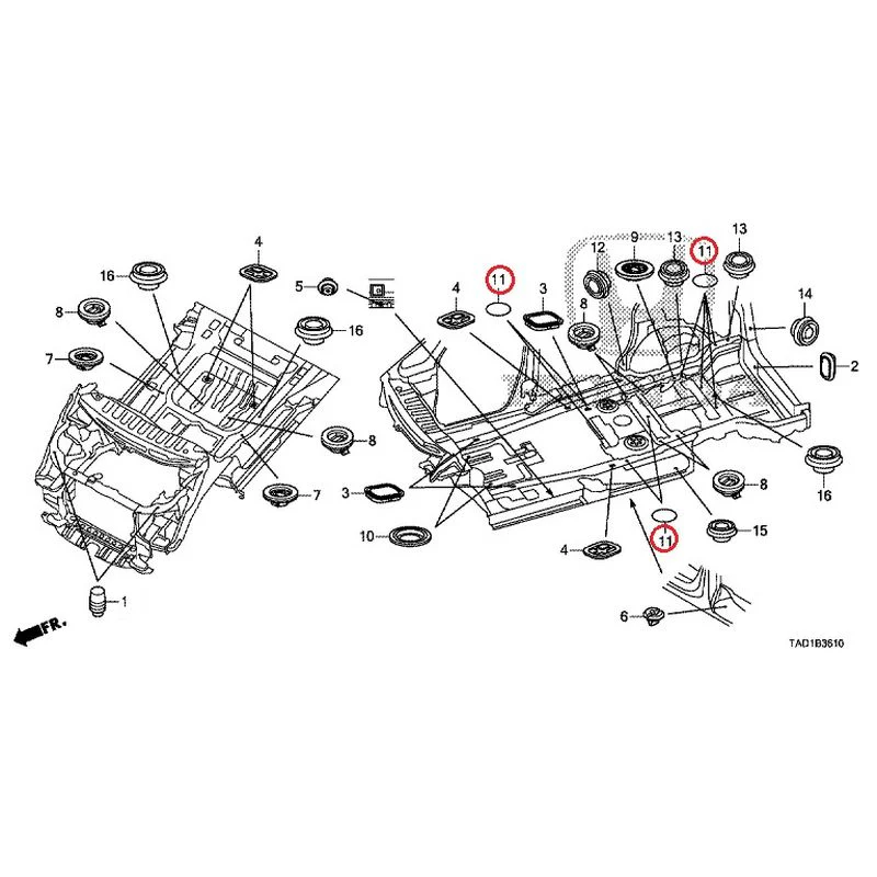 [NEW] JDM HONDA STEP WGN SPADA RP5 2020 Grommets (Front) GENUINE OEM - Image 12