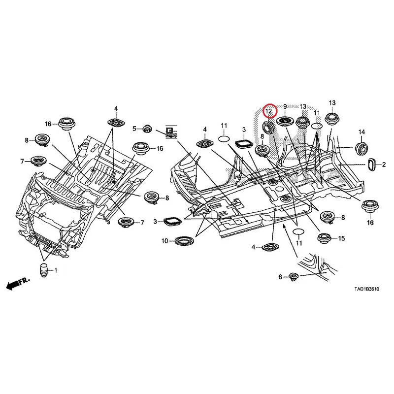 [NEW] JDM HONDA STEP WGN SPADA RP5 2020 Grommets (Front) GENUINE OEM - Image 13