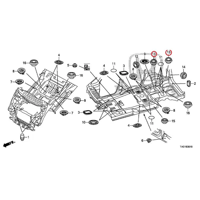 [NEW] JDM HONDA STEP WGN SPADA RP5 2020 Grommets (Front) GENUINE OEM - Image 14