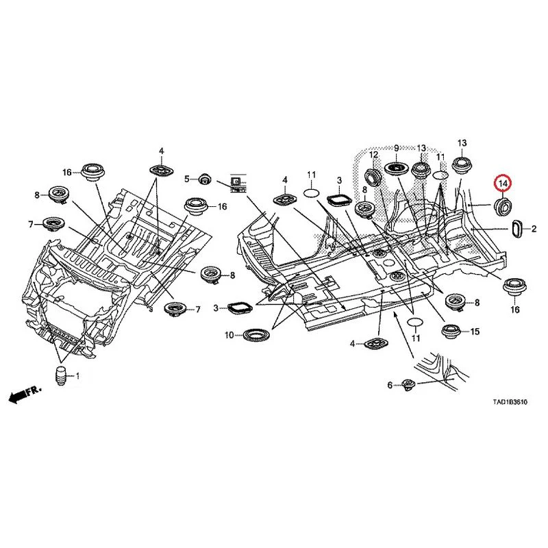 [NEW] JDM HONDA STEP WGN SPADA RP5 2020 Grommets (Front) GENUINE OEM - Image 15