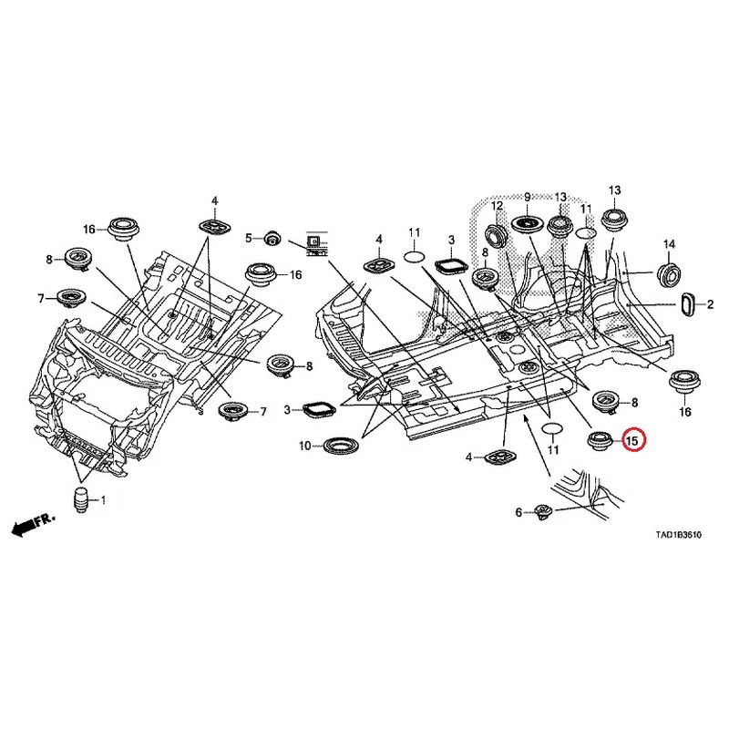[NEW] JDM HONDA STEP WGN SPADA RP5 2020 Grommets (Front) GENUINE OEM - Image 16