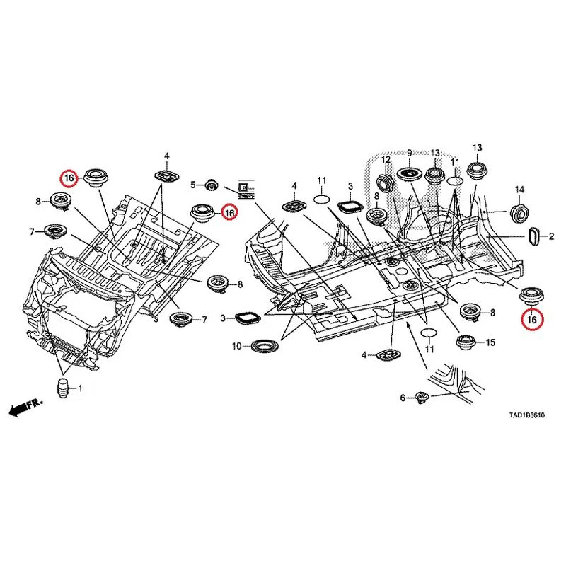 [NEW] JDM HONDA STEP WGN SPADA RP5 2020 Grommets (Front) GENUINE OEM - Image 17