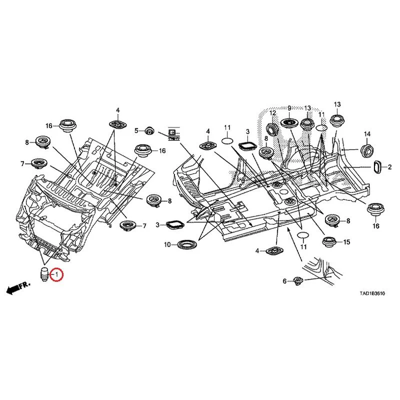[NEW] JDM HONDA STEP WGN SPADA RP5 2020 Grommets (Front) GENUINE OEM - Image 2