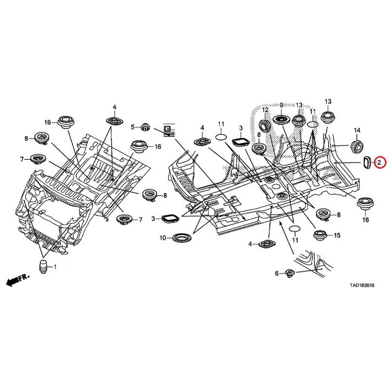 [NEW] JDM HONDA STEP WGN SPADA RP5 2020 Grommets (Front) GENUINE OEM - Image 3