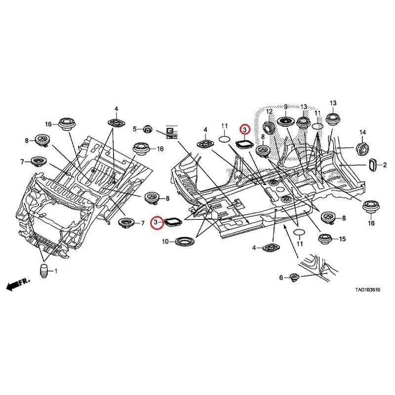 [NEW] JDM HONDA STEP WGN SPADA RP5 2020 Grommets (Front) GENUINE OEM - Image 4
