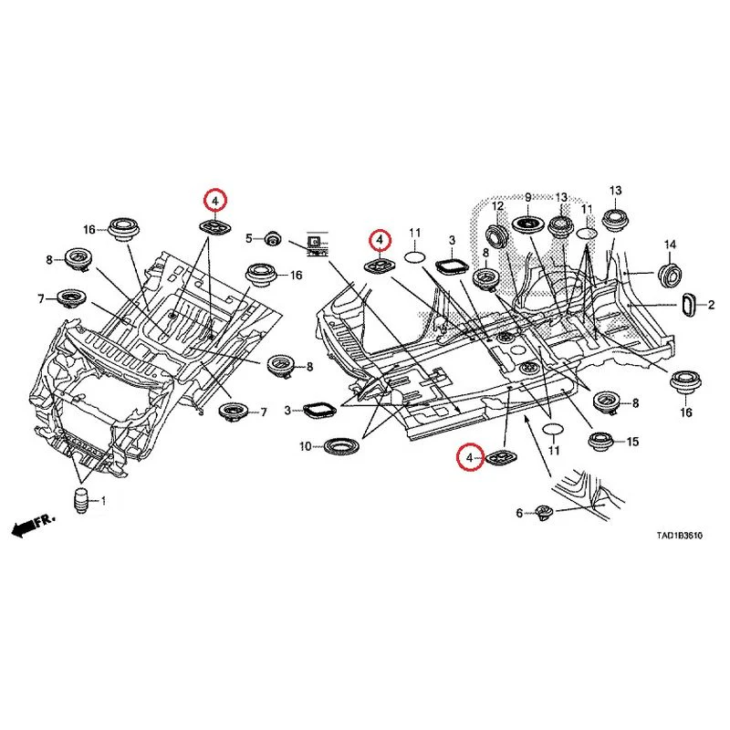[NEW] JDM HONDA STEP WGN SPADA RP5 2020 Grommets (Front) GENUINE OEM - Image 5