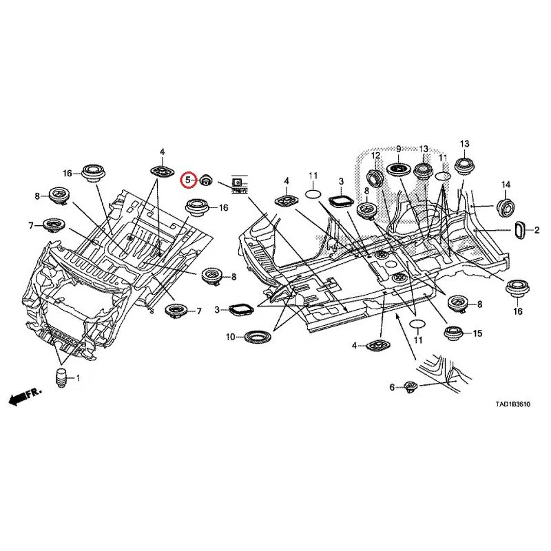 [NEW] JDM HONDA STEP WGN SPADA RP5 2020 Grommets (Front) GENUINE OEM - Image 6