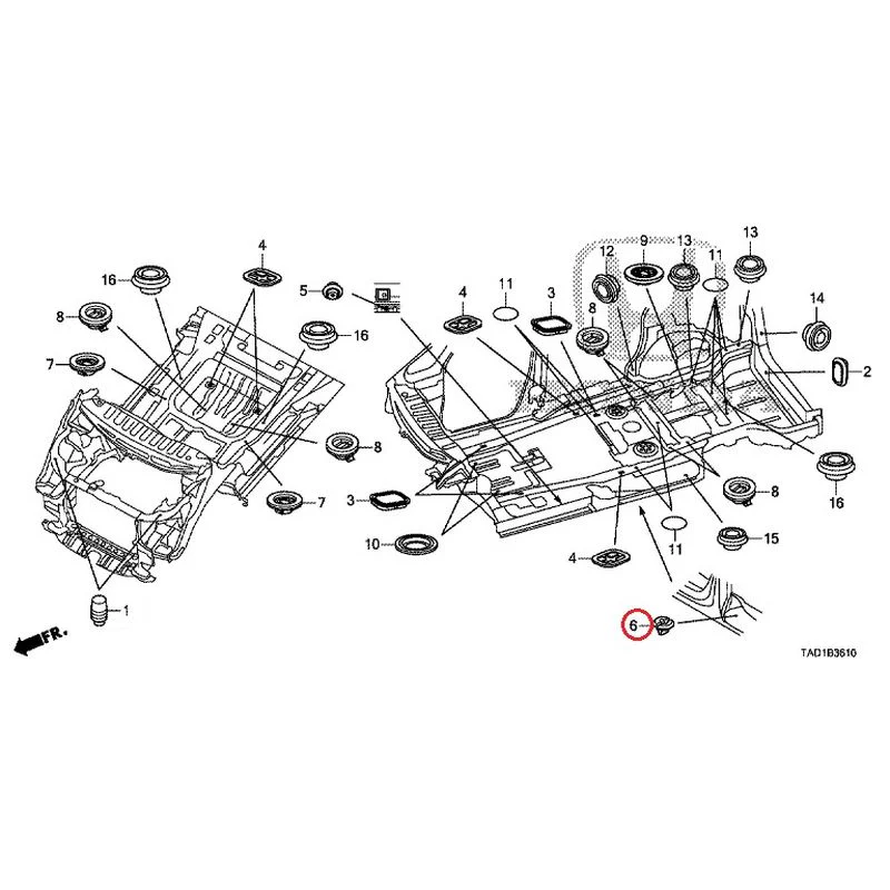 [NEW] JDM HONDA STEP WGN SPADA RP5 2020 Grommets (Front) GENUINE OEM - Image 7