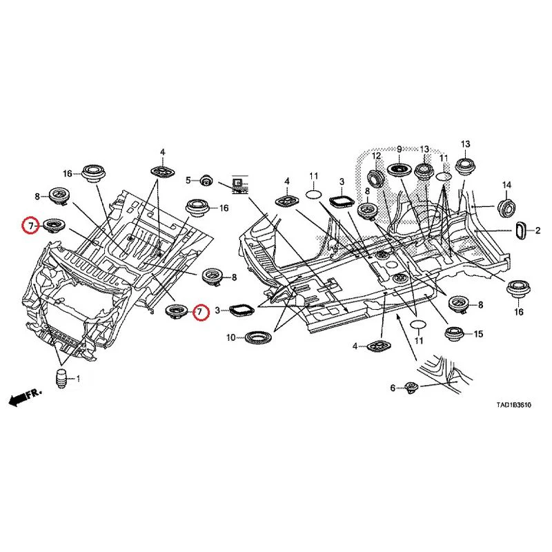 [NEW] JDM HONDA STEP WGN SPADA RP5 2020 Grommets (Front) GENUINE OEM - Image 8