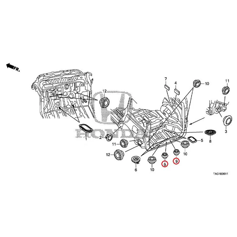 [NEW] JDM HONDA STEP WGN SPADA RP5 2020 Grommets (Rear) GENUINE OEM - Image 10