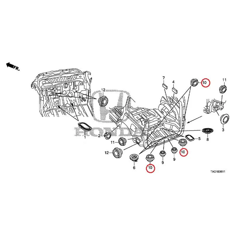 [NEW] JDM HONDA STEP WGN SPADA RP5 2020 Grommets (Rear) GENUINE OEM - Image 11