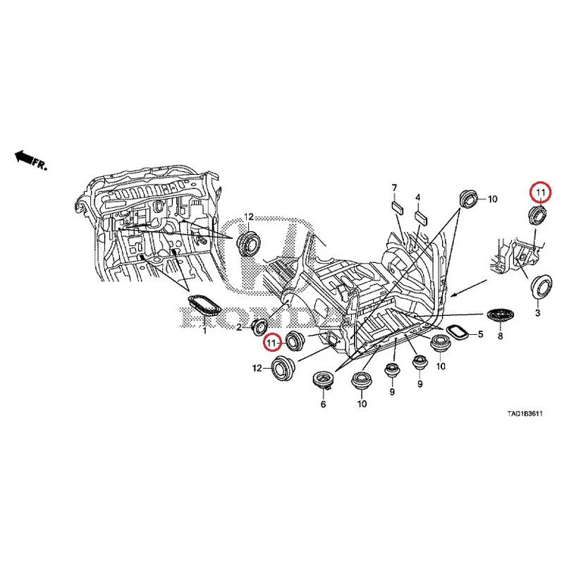 [NEW] JDM HONDA STEP WGN SPADA RP5 2020 Grommets (Rear) GENUINE OEM - Image 12