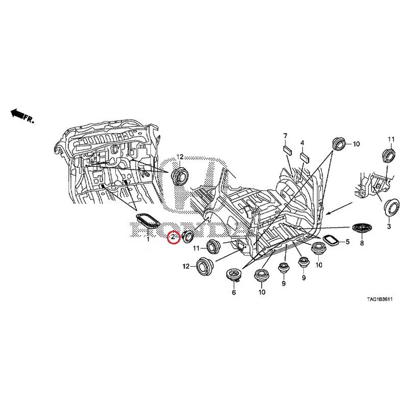 [NEW] JDM HONDA STEP WGN SPADA RP5 2020 Grommets (Rear) GENUINE OEM - Image 3
