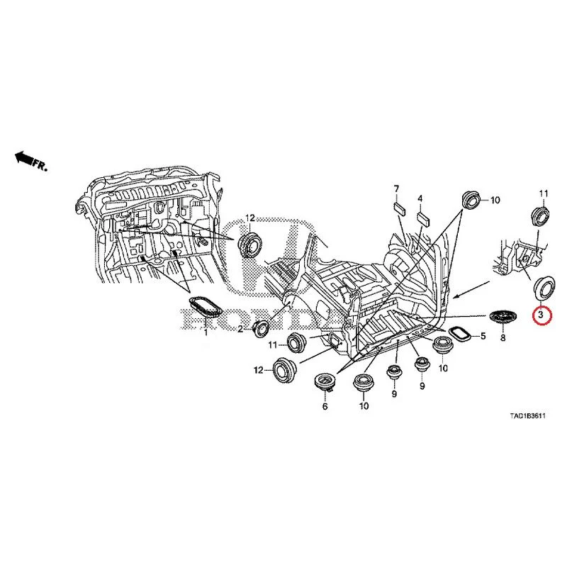 [NEW] JDM HONDA STEP WGN SPADA RP5 2020 Grommets (Rear) GENUINE OEM - Image 4