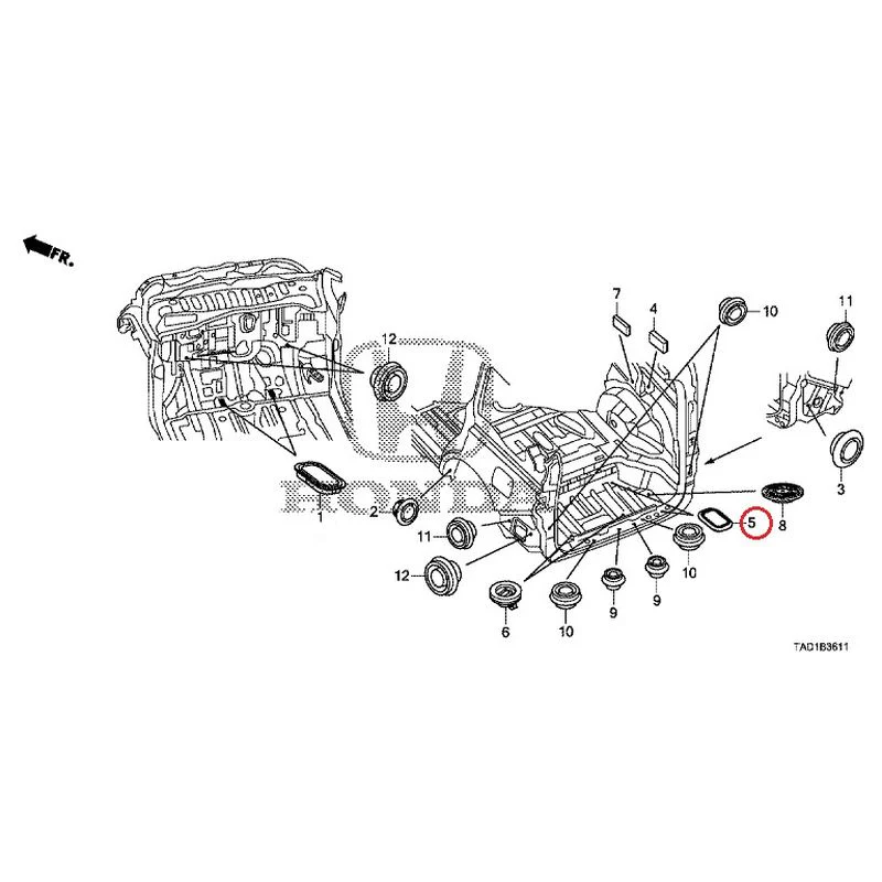 [NEW] JDM HONDA STEP WGN SPADA RP5 2020 Grommets (Rear) GENUINE OEM - Image 6