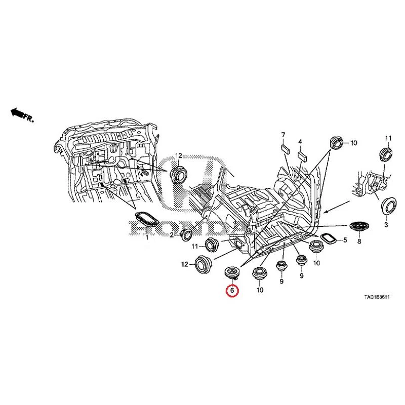 [NEW] JDM HONDA STEP WGN SPADA RP5 2020 Grommets (Rear) GENUINE OEM - Image 7