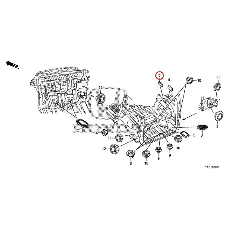 [NEW] JDM HONDA STEP WGN SPADA RP5 2020 Grommets (Rear) GENUINE OEM - Image 8
