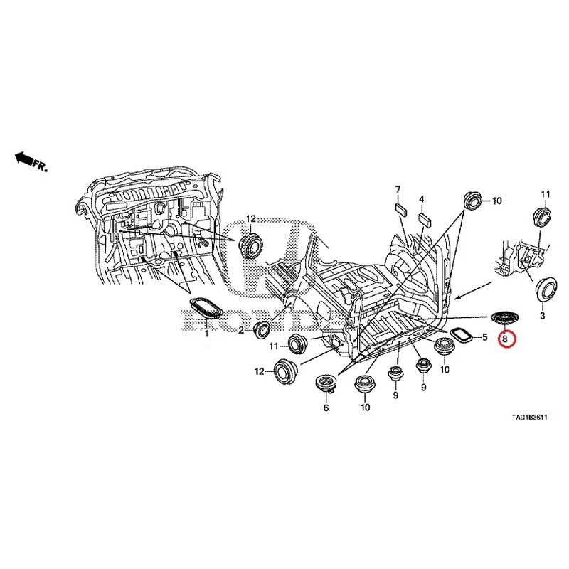 [NEW] JDM HONDA STEP WGN SPADA RP5 2020 Grommets (Rear) GENUINE OEM - Image 9
