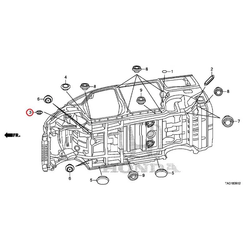 [NEW] JDM HONDA STEP WGN SPADA RP5 2020 Grommet (Lower) GENUINE OEM - Image 4