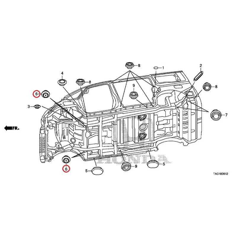 [NEW] JDM HONDA STEP WGN SPADA RP5 2020 Grommet (Lower) GENUINE OEM - Image 7
