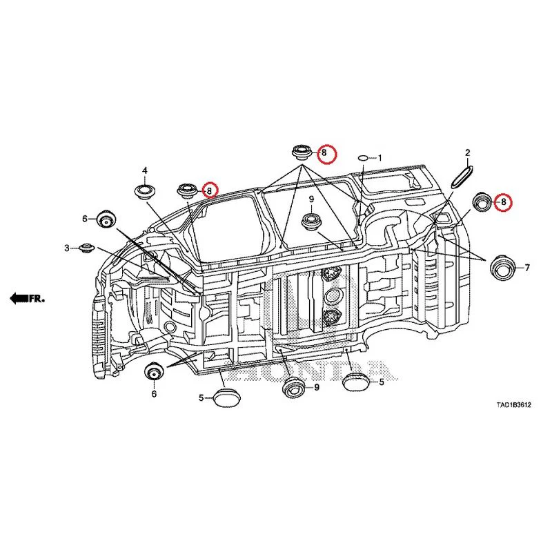 [NEW] JDM HONDA STEP WGN SPADA RP5 2020 Grommet (Lower) GENUINE OEM - Image 9