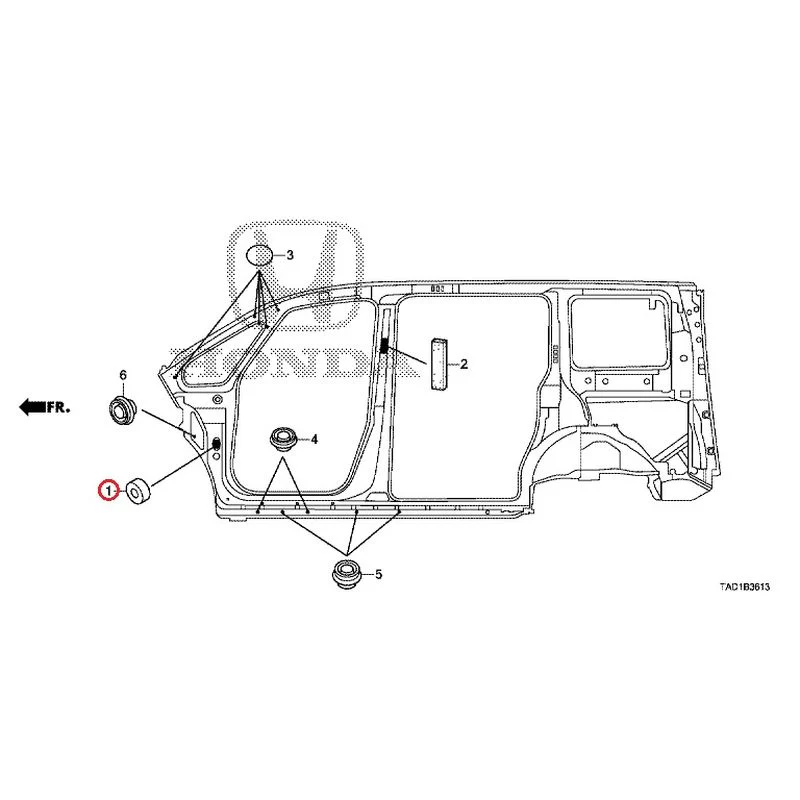 [NEW] JDM HONDA STEP WGN SPADA RP5 2020 Grommets (Side) GENUINE OEM - Image 2