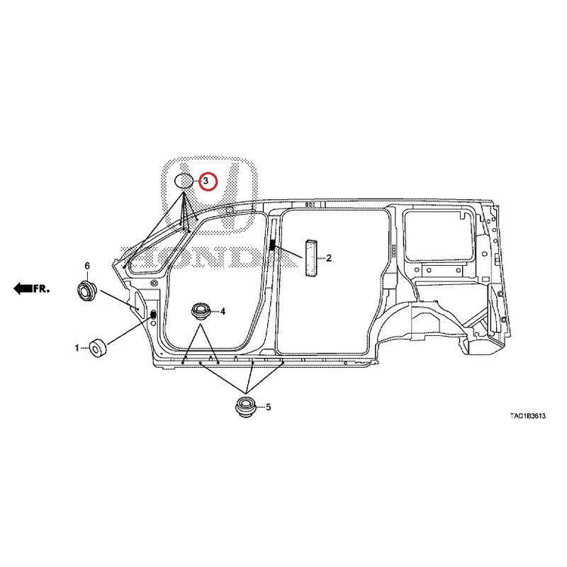 [NEW] JDM HONDA STEP WGN SPADA RP5 2020 Grommets (Side) GENUINE OEM - Image 4