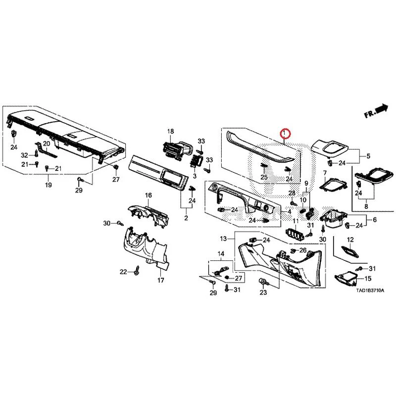 [NEW] JDM HONDA STEP WGN SPADA RP5 2020 Instrument panel garnish (driver side) GENUINE OEM - Image 2